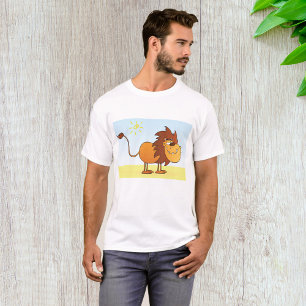 T-shirt Drôle Lion caricature dans le soleil Safari animal