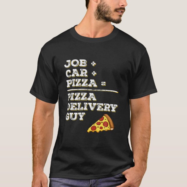 T-shirt Drôle Livraison de pizza Guy T       JobCarPizza S (Devant)