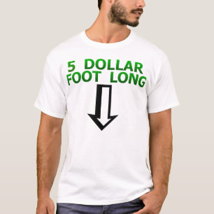 T-shirt drôle long de pied des 5 dollars