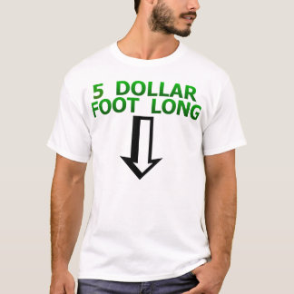T-shirt drôle long de pied des 5 dollars