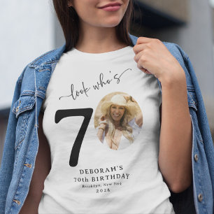 T-shirt Drôle 'Look Who's 70' Elégant 70ème anniversaire
