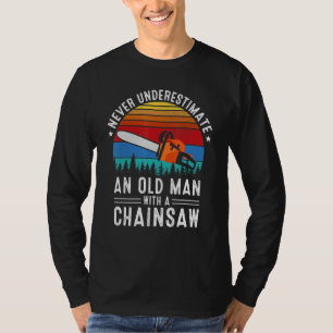 T-shirt Drôle Lumberjack Art Hommes Papa Chainsaw Arborist