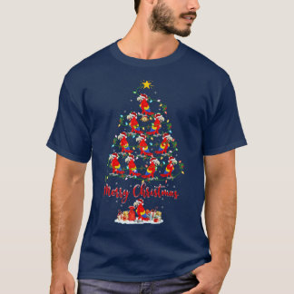 T-shirt Drôle Macaw Oiseau Auteur Correspondant Père Noël 