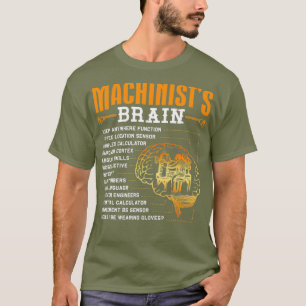 T-shirt Drôle Machiniste Cadeaux Machinistes Cerveau