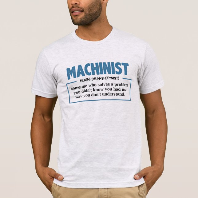 T-shirt Drôle Machiniste Définition Gag (Devant)