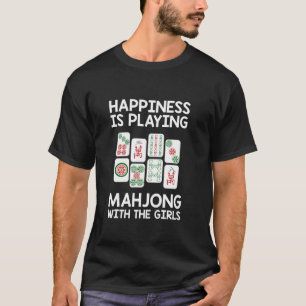 T-shirt Drôle Mahjong Cadeau Cool Le Bonheur Joue Mahjo