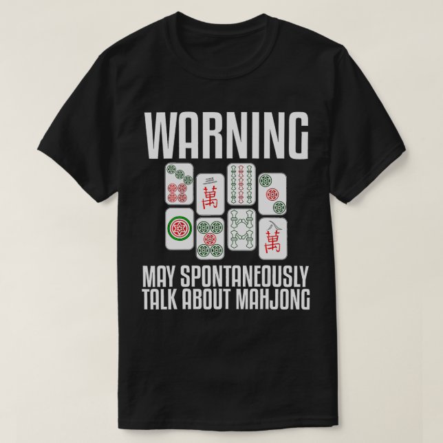T-shirt Drôle Mahjong Cadeau Pour Hommes Femmes Jeu De Car (Design devant)