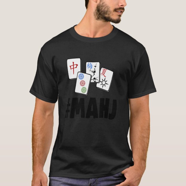 T-shirt Drôle Mahjong Tee Women Game (Devant)