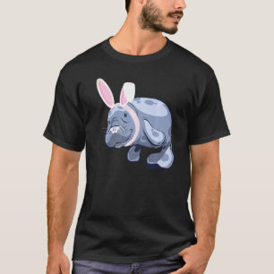 T-shirt Drôle Manatee Lapin de Pâques