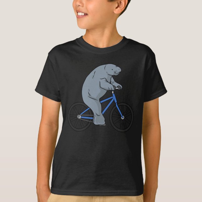 T-shirt Drôle Manatee Vélos Cadeaux Vélo Manatee (Devant)