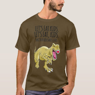 T-shirt Drôle Mangeons Ponctuation Enfants Saves Vies Gram