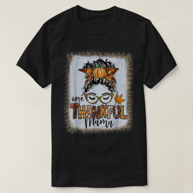 T-shirt Drôle Mangue Un Thankful Mama Automne Que (Design devant)