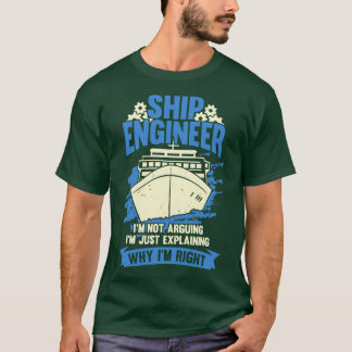 T-shirt Drôle Marine Engineering Navire Ingénieur Cadeau