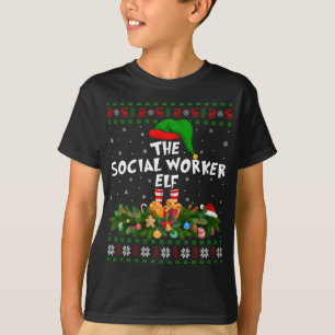 T-shirt Drôle Matching Famille Laid Le Travailleur Social