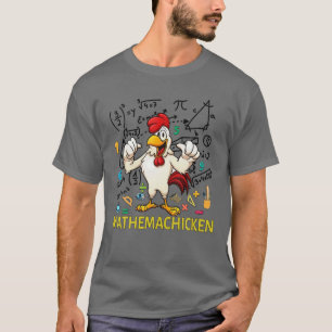 T-shirt Drôle Mathemachicken Poulet Pour Les Amateurs De