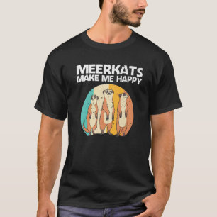 T-shirt Drôle Meerkat Hommes Femmes Rétro Faune Zoo Ani