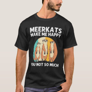T-shirt Drôle Meerkat Hommes Femmes Rétro Faune Zoo Ani