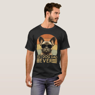 T-shirt Drôle Meilleur Chien Papa Jamais Français Propriét