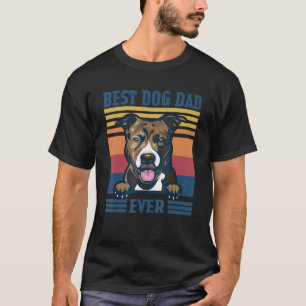 T-shirt Drôle Meilleur Papa Pit Bull Papa Chien Papa Fête