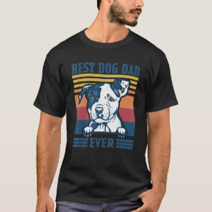T-shirt Drôle Meilleur Papa Pit Bull Papa Chien Papa Fête