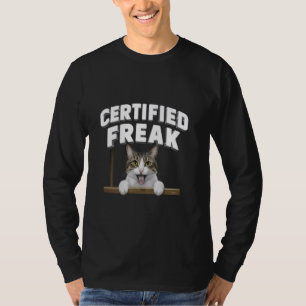 T-shirt drôle mème de chat certifié Freak Funny Cat mème