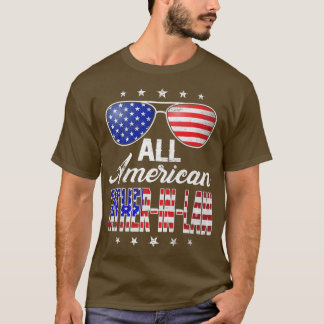 T-shirt Drôle Mens Funny All American PèreInLaw