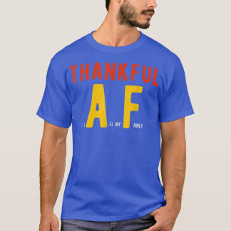 T-shirt Drôle Merci AF Thanksgiving Day Hidden Message