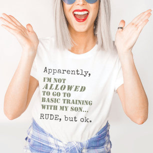 T-shirt Drôle Mère Militaire Entraînement de base Se retir