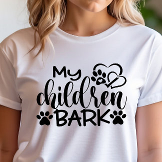 T-shirt Drôle Mes enfants aboient