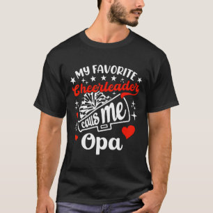 T-shirt Drôle Mes Pom-pom girl Favoris M'Appelle Opa Cheer