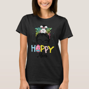 T-shirt Drôle Messy Bun Cheveux One Hoppy Maman Bunny Happ