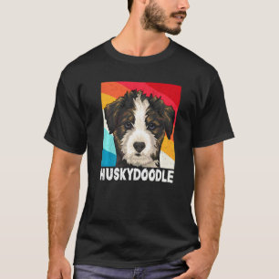 T-shirt Drôle Mignon Art Rétro Sociable de Huskydoodle Sib