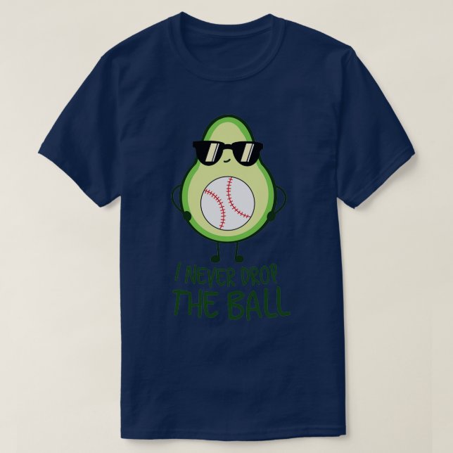 T-shirt Drôle mignon Cool Avocado Baseball (Design devant)