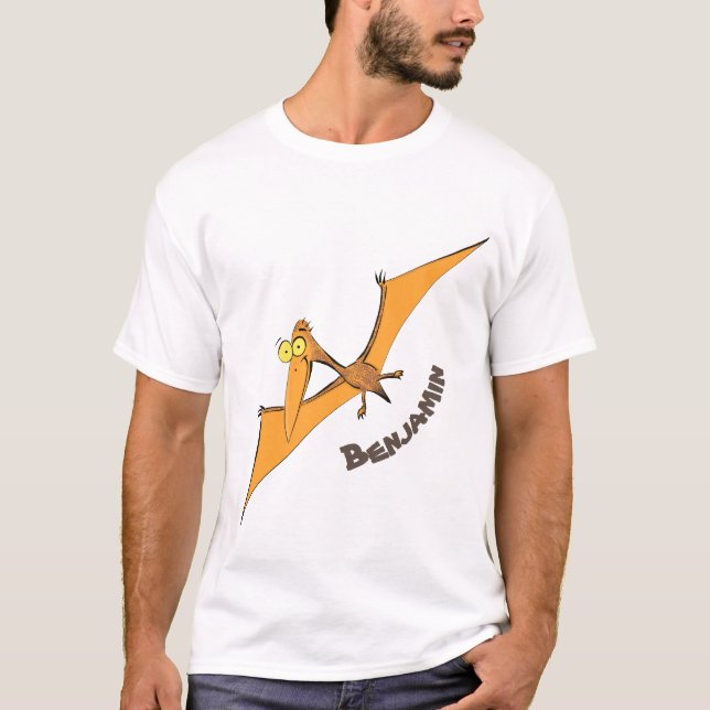 T-shirt Drôle mignon dessin animé de pterodactyle volant o (Devant)