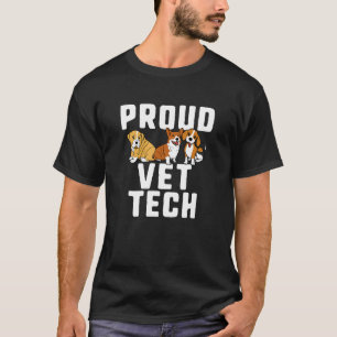 T-shirt Drôle mignon Fier Vet Tech Amoureux des animaux Te