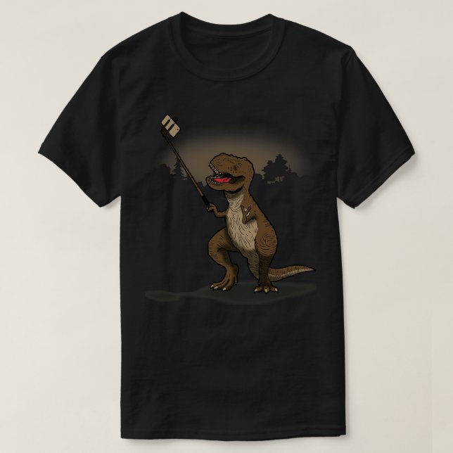 T-shirt Drôle mignon TRex Dinosaur Prendre Selfie Drôle Se (Design devant)