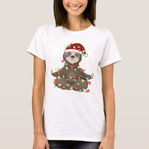 T-shirt Drôle Mignonne Noël Sloth