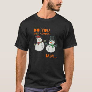 T-shirt Drôle Mignonne Snowman Noël Sentez-vous des carott