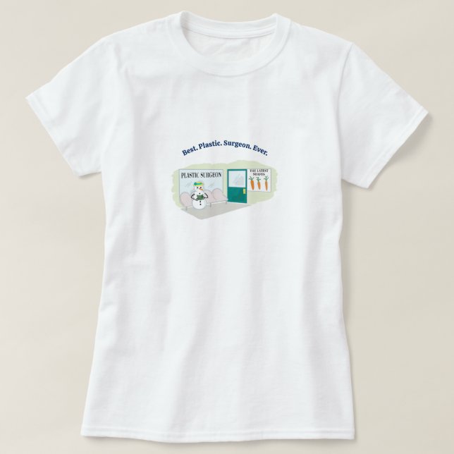 T-shirt Drôle Mme Frosty au dessin animé d'un chirurgien p (Design devant)