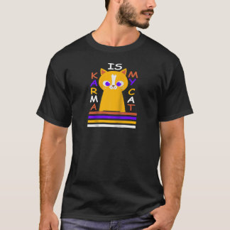 T-shirt drôle mon chat comme Me Et Karma Vibe Raglan Baseb