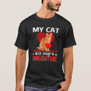 T-shirt Drôle Mon Chat Kitty Est Mes Valentines Jour Kitte