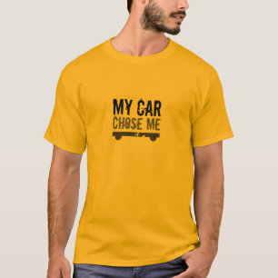 T-shirt Drôle MON VOITURE CHOISIR MOI Gris Imprimer