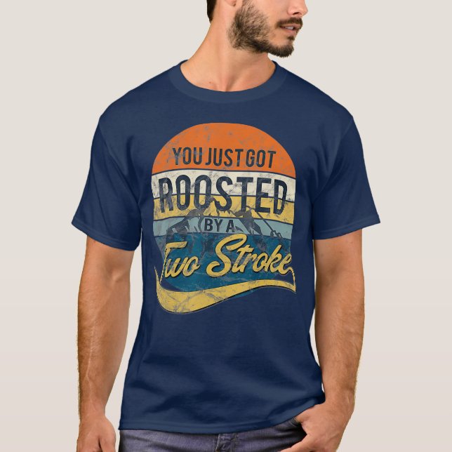 T-shirt Drôle Motocross Vous venez d'être défoncé par deux (Devant)