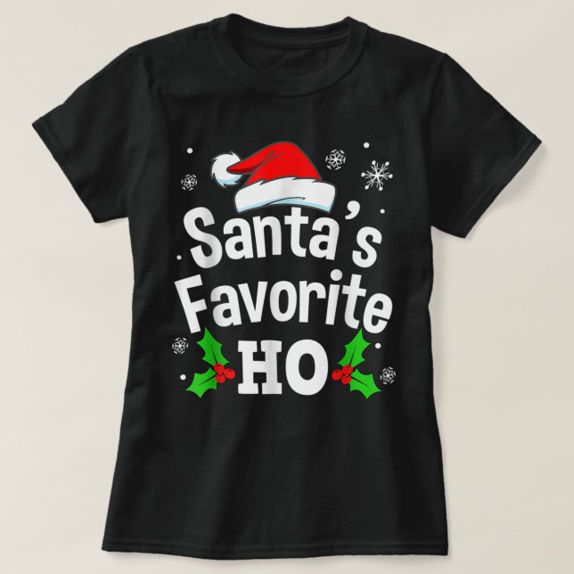 T-shirt Drôle Naughty Dirty Adulte Pajama Tee de Noël (Design devant)