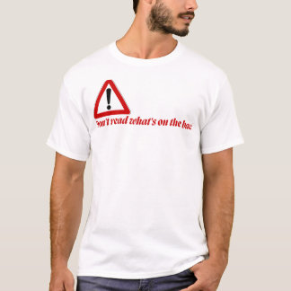 T-Shirt Drôle 'Ne Lis Pas le Dos'