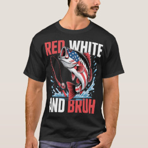T-shirt Drôle Né Pour Aller À La Pêche Bass Poisson Pêcheu