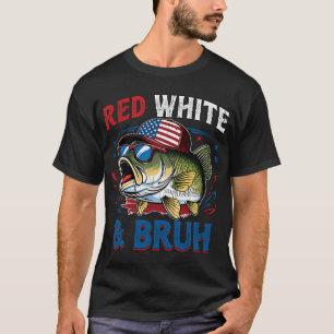 T-shirt Drôle Né Pour Aller À La Pêche Bass Poisson Pêcheu