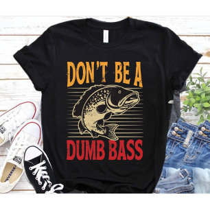T-shirt Drôle Ne Sois Pas Un Poisson Basse Idiot Papa Pois