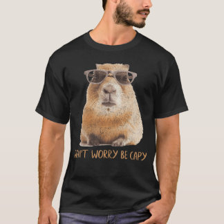 T-shirt Drôle Ne t'inquiète pas sois capy Capybara vintage