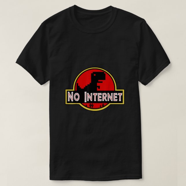T-shirt Drôle Nerdy Pas de Dinosaure Internet Informatique (Design devant)